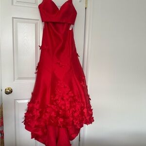 Sherri Hill 2-piece Red Prom Dress (style 52580)